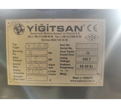 Компресор за въздух Yiğitsan YSB-10 - Цена по ЗАПИТВАНЕ image 9
