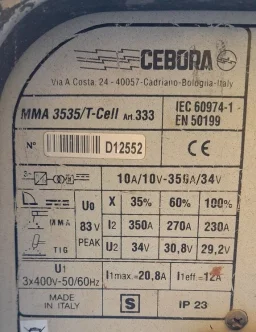 Заваръчен апарат Cebora MMA3535 image 4